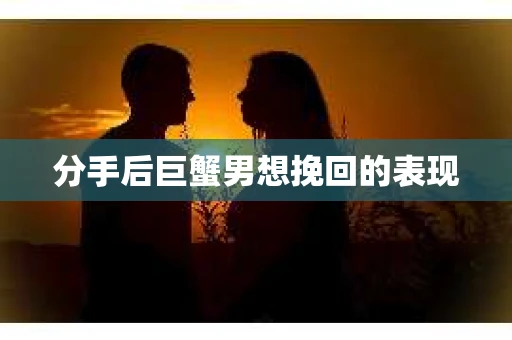 分手后巨蟹男想挽回的表现