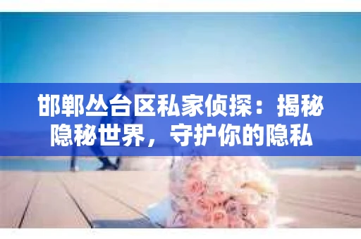 邯郸丛台区私家侦探：揭秘隐秘世界，守护你的隐私