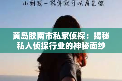 黄岛胶南市私家侦探：揭秘私人侦探行业的神秘面纱