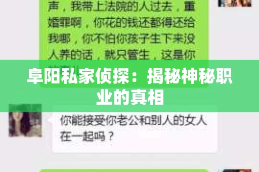 阜阳私家侦探：揭秘神秘职业的真相