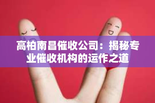 高柏南昌催收公司：揭秘专业催收机构的运作之道
