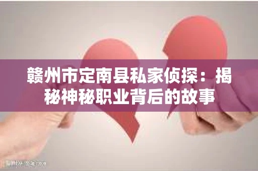 赣州市定南县私家侦探：揭秘神秘职业背后的故事